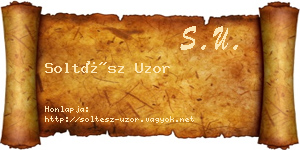 Soltész Uzor névjegykártya